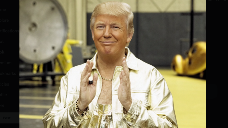 President Trump Slowly Morphing Into Austin Powers’ Goldmember With Giant Gold Statue Of Himself, American Golden Dome Missile Shield, Trump Mobile Golden Phones, Gold Card Visa Program & Gold-Decorated White House Ballroom He loves gold!
