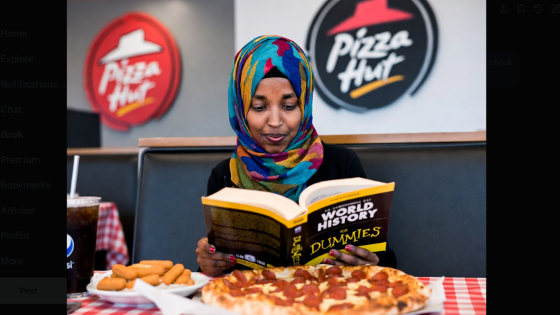 After Refusing To Participate In Pizza Hut “BOOK IT!” Summer Reading Program, Dem Rep. Ilhan Omar Calls WWII “World War Eleven” Woke politician might actually be retarded.